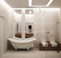 Фото дизайна инерьера ванной от строительной компании АВР-Комфорт