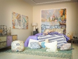 Фотография дизайна спальни в венецианском стиле от дизайнеров компании АВР-Комфорт