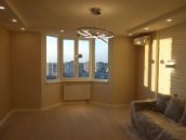 Фото гостиной после ремонта квартиры на проспекте Г. Сталинграда в Киеве