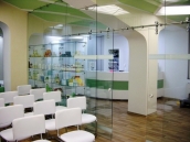 Фотография завершенного ремонта офиса продаж и центра обслуживания клиентов компании Амрита