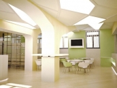 Фотография кафе из дизайн проекта офиса обслуживания клиентов компании Амрита