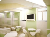 Фото дизайна интерьера офиса продаж и обслуживания клиентов компании Амрита