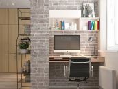 Фото дизайна рабочего стола в квартире на улице Бакинской в Киеве