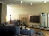 Фотография дизайна интерьера гостиной из дизайн проекта квартиры на Щорса в Киеве