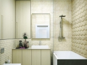 Фотография дизайна интерьера ванной комнаты из дизайн проекта квартиры на Щорса в Киеве