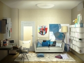 Фотография дизайна комнаты из дизайн проекта квартиры на Щорса в Киеве