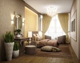 Фотография дизайна интерьера спальни из дизайн проекта квартиры в ЖК Панорама на Печерске