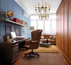 Фотография дизайна рабочего стола из дизайн проекта квартиры в ЖК Панорама на Печерске