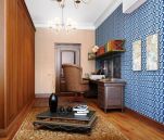 Фотография дизайна интерьера кабинета из дизайн проекта квартиры в ЖК Панорама на Печерске