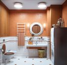 Фотография дизайна интерьера туалета из дизайн проекта квартиры в ЖК Панорама на Печерске