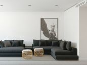 Картинка светлого дизайна гостиной для квартиры в ЖК Сонячна брама