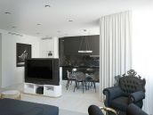 Фото-дизайн кухни-гостиной для квартиры в ЖК Сонячна брама