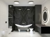 Дизайн мраморной ванны для квартиры в ЖК Сонячна брама