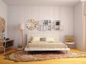 Фото дизайна интерьера спальни двухуровневой квартиры на Днепровской набережной