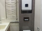 Фото ремонта квартиры в ванной комнате в ЖК Голосевский от компании А.В.Р. Комфорт