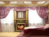 Фото дизайна интерьера ВИП номера в гостинице, переоборудованной из квартиры в Киеве