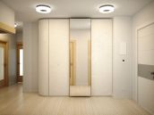 Фотография дизайна интерьера коридора в трехкомнатной квартире на улице Большой Китаевской