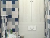 Фотография дизайна интерьера туалета в трехкомнатной квартире на улице Китаевской от компании АВР-Комфорт