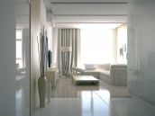 Фото дизайна интерьера квартиры в Новопечерских липках - вид из шкафа