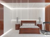 Фото дизайна спальни из проекта квартиры в Новопечерских липках