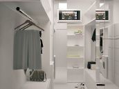 Фото дизайн интерьера гардеробной из проекта квартиры в Новопечерских липках