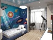 Дизайн спальни для мальчика до ремонта квартиры в Парковом мистечке