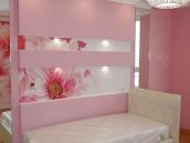 Фото спальни в розовом цвете после ремонта квартиры в Парковом мистечке