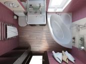 Фото интерьера ванны (вид сверху) квартиры на Виноградаре в Киеве