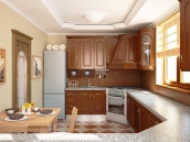 Фото дизайна интерьера кухни для коттеджа в с.Рославичи Киевской области