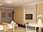 Фото дизайна интерьера спальни для коттеджа в селе Рославичи Киевской области