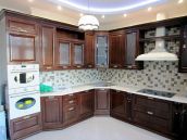 Фотография кухонной мебели после ремонта в квартире на Печерске от строительной компании АВР-Комфорт