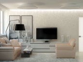 Фотография дизайна интерьера гостиной из дизайн проекта квартиры на Шулявке