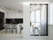 Фотография дизайна витрины на кухне из проекта квартиры на Шулявке