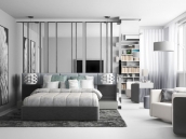 Фотография дизайна интерьера спальни из дизайн проекта квартиры на Шулявке