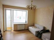 Фотография ремонта комнаты с балконом в трехкомнатной квартире на Оболони