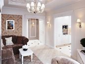Фото визуализация дизайна интерьера гостиной в классическом стиле для квартиры на Осокорках в Киеве