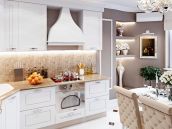 Фото визуализация кухни из дизайн проекта 1 ком. квартиры на Осокорках