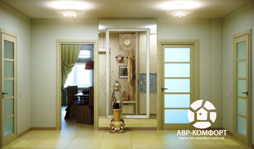 Фото дизайн проекта прихожей квартиры на ул. Полтавской в Киеве