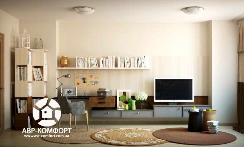 Фото дизайна интерьера гостиной квартиры на ул. Полтавской в Киеве