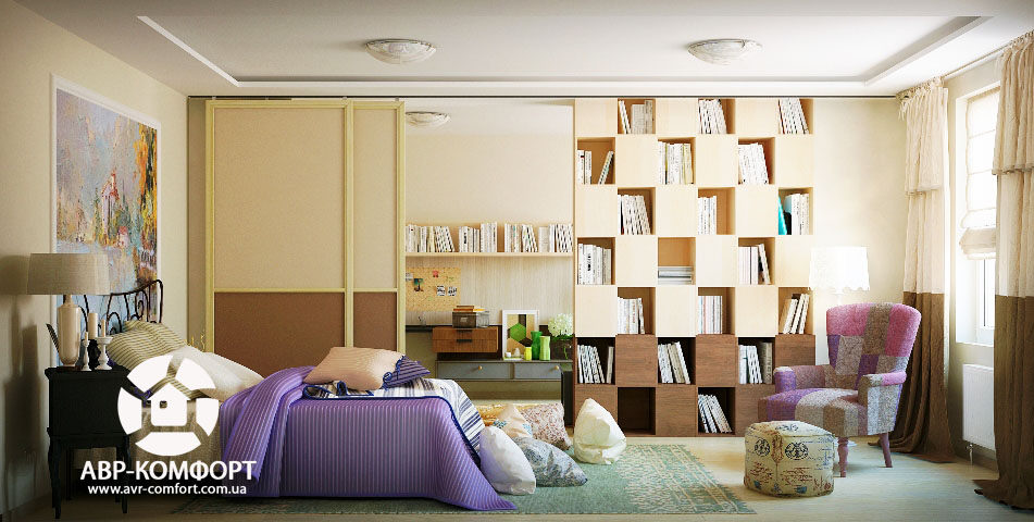 Фото дизайна интерьера спальни в дизайн проекте квартиры на ул. Полтавской в Киеве