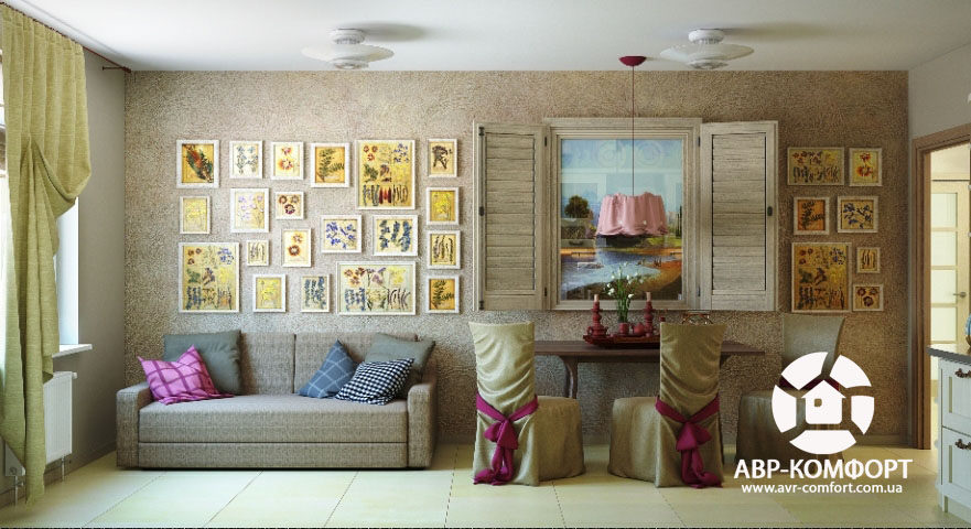 Фото дизайна интерьера столовой из дизайн проекта квартиры на ул. Полтавской в Киеве