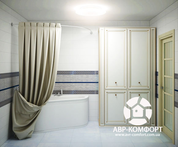 Фото дизайна ванной в дизайн проекте квартиры на ул. Полтавской в Киеве