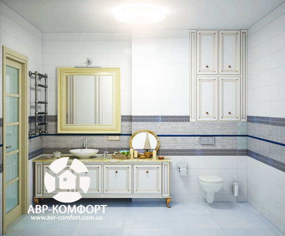 Фото дизайна интерьера ванной комнаты в квартире на ул. Полтавской в Киеве